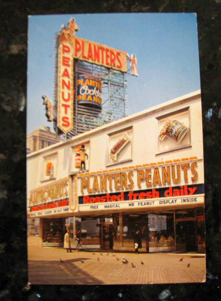 Unused Postcard * Planters Peanut Store * Atlantic City, New Jersey