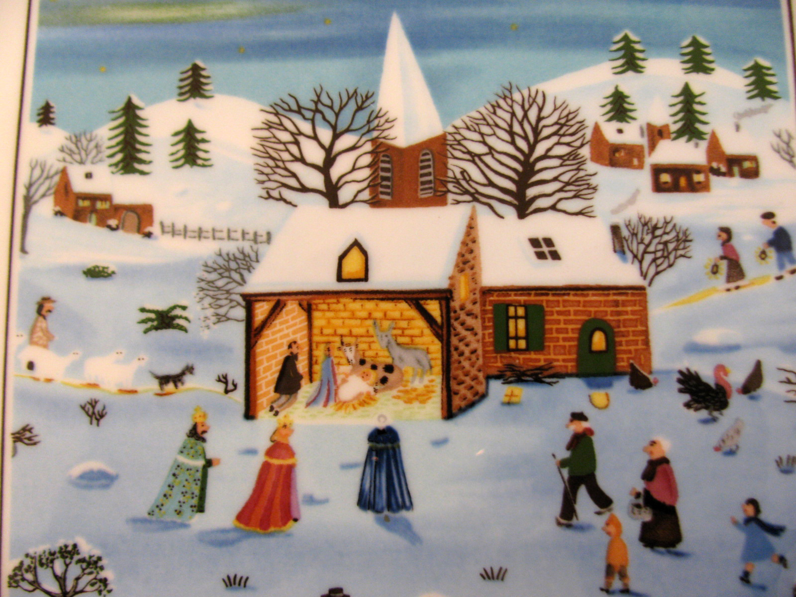 Villeroy & Boch Naif Christmas Square Handled Cake Plate * Nativity Scene LaPlau eBay