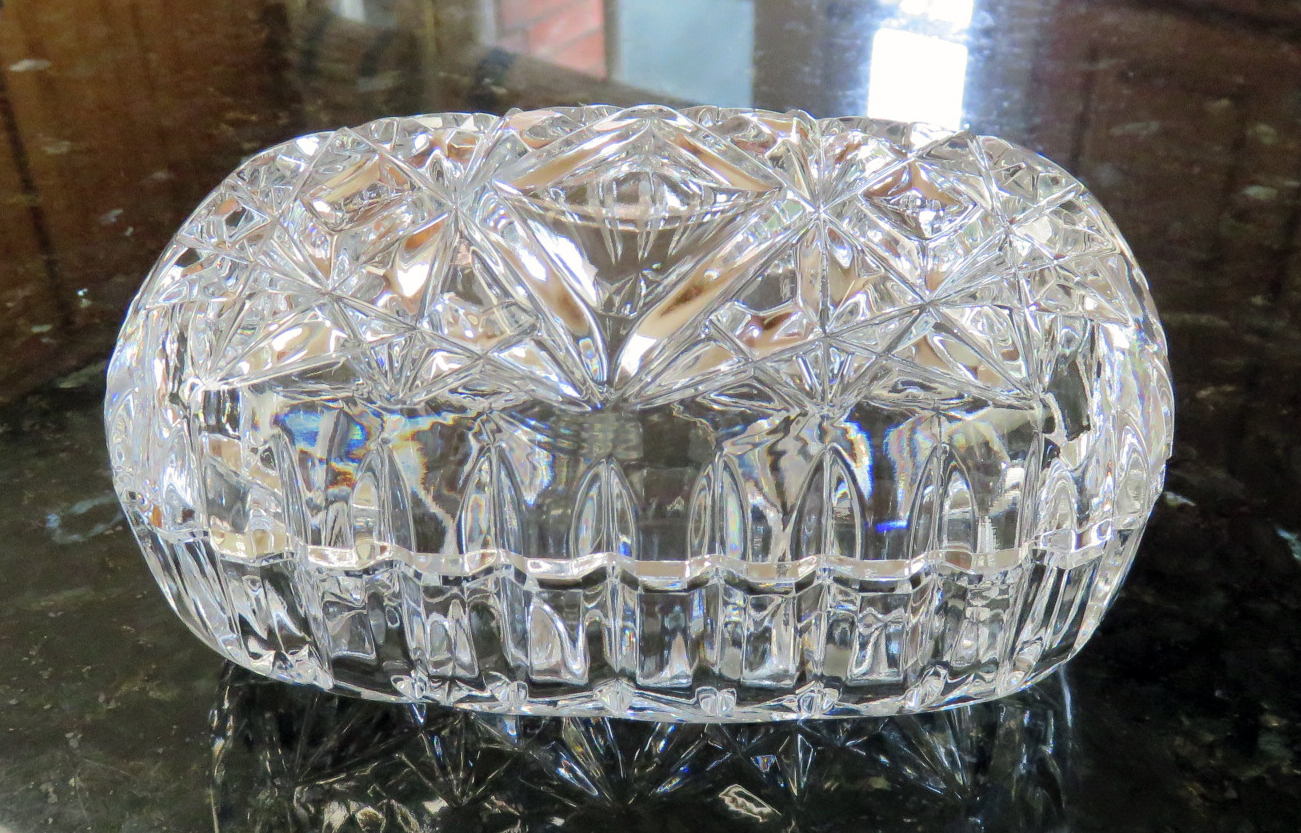 Rectangular Clear Glass Trinket Box or Candy Dish eBay