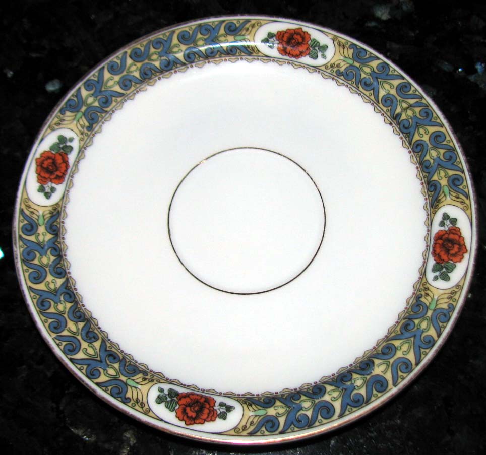 Royal Bayreuth Blue Verge Bavarian Saucer (s) Only (ROB154) circa 1919