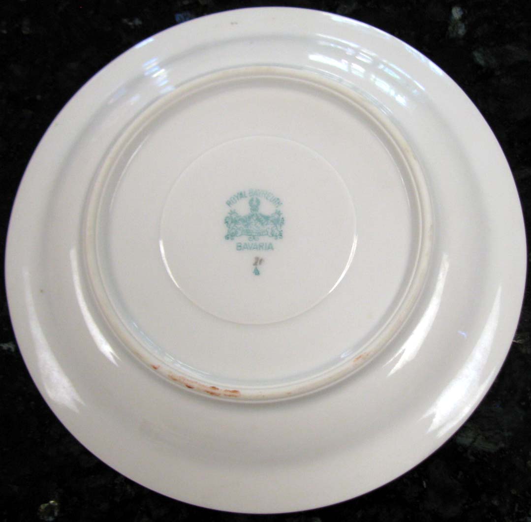 Royal Bayreuth Blue Verge Bavarian Saucer (s) Only (ROB154) circa 1919