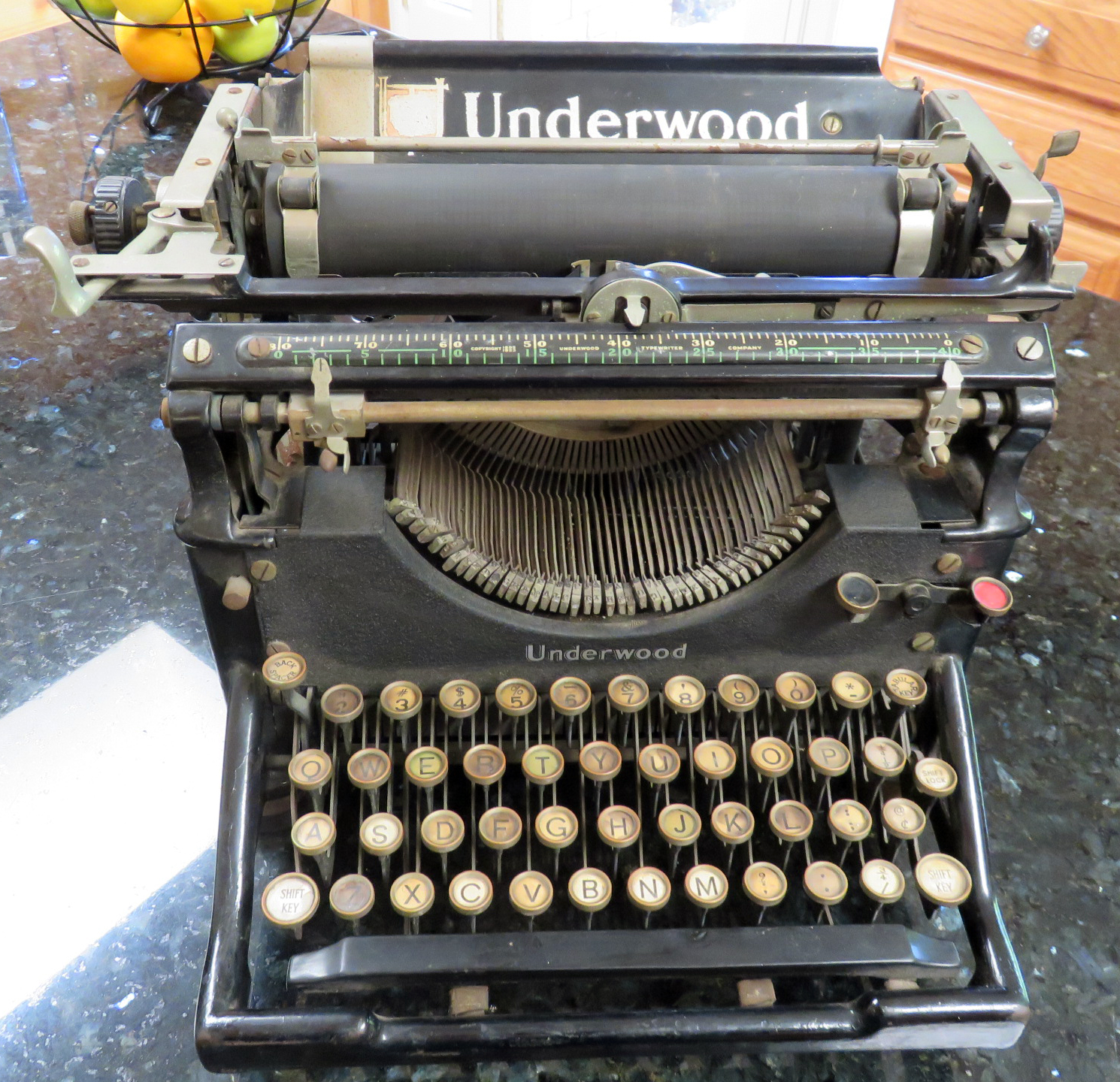 Antique Underwood No. 5 Standard Typewriter * Glass Keys * Steampunk ...